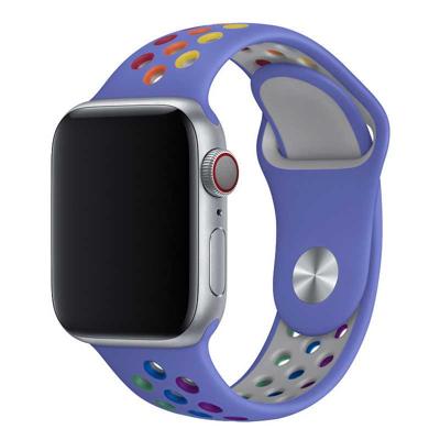 Apple Watch Dubbel Sport Band - Kleurrijk Paars - 44, 45, 46 & 49mm - SM