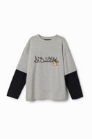 T-shirt met dubbele mouwen Looney Tunes - BLACK - 11/12