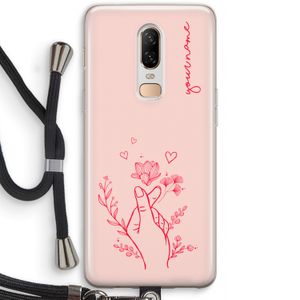 Giving Flowers: OnePlus 6 Transparant Hoesje met koord