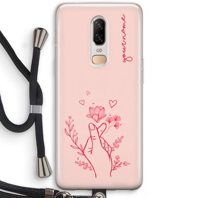 Giving Flowers: OnePlus 6 Transparant Hoesje met koord
