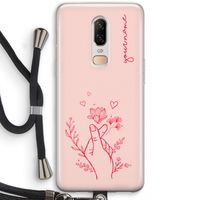 Giving Flowers: OnePlus 6 Transparant Hoesje met koord