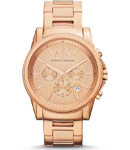Horlogeband Armani Exchange AX2502 Roestvrij staal (RVS) Rosé 22mm