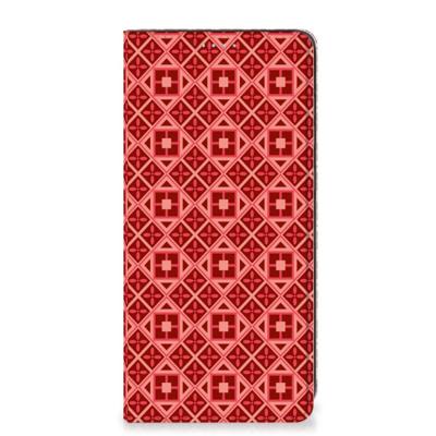 Samsung Galaxy A21s | Hoesje met Magneet | Batik Rood Samsung Galaxy A21s | Hoesje met Magneet | Batik Rood