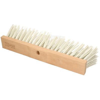 Straatbezem/buitenbezem kop - synthetisch - wit - 50 cm