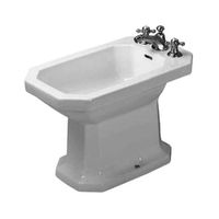 Duravit 1930 staand bidet met kraangat, overloop en antibacteriële behandeling 36 x 58,5 x 34,5 cm, wit - thumbnail
