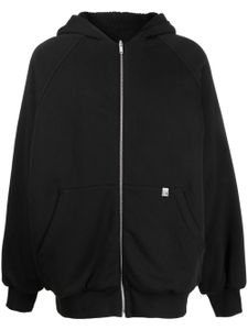 1017 ALYX 9SM hoodie zippé à slogan imprimé - Noir