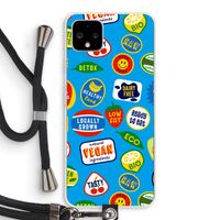 Fruitsticker: Pixel 4 XL Transparant Hoesje met koord