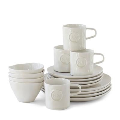 Riviera Maison Portofino Dinnerware set 16 white