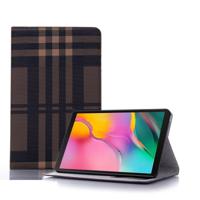 Geruite textuur horizontale Flip lederen draagtas met houder & kaartsleuven & portemonnee voor Galaxy tab A 8 0 (2019)/T295 (koffie)