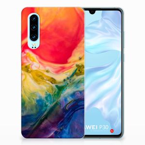 Hoesje maken Huawei P30 Watercolor Dark