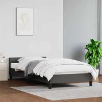 Bedframe met hoofdeinde zonder matras 90x200 cm grijs