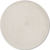 6x Ronde placemats creme geweven 38 cm