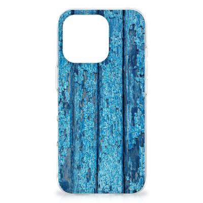 iPhone 16 Pro Max | Bumper Hoesje | Wood Blue