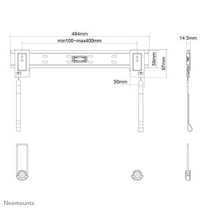 Neomounts PLASMA-W840 TV-beugel 58,4 cm (23) - 132,1 cm (52) Vast