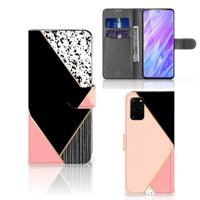 Samsung Galaxy S20 Plus | Book Case | Zwart Roze Vormen