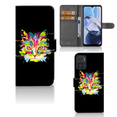 Motorola Moto E22 | E22i Leuk Hoesje Cat Color Motorola Moto E22 | E22i Leuk Hoesje Cat Color