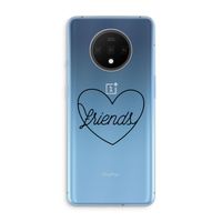 Friends heart black: OnePlus 7T Transparant Hoesje