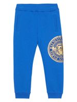 Balmain Kids pantalon de jogging en coton à logo imprimé - Bleu