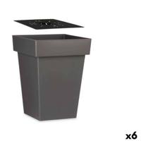 Zelfwaterende bloempot Ibergarden Grijs Plastic 37 x 51 x 37 cm (6 Stuks)