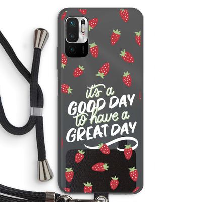 Don't forget to have a great day: Xiaomi Redmi Note 10 5G Transparant Hoesje met koord