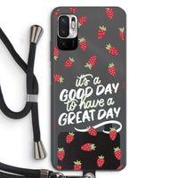 Don't forget to have a great day: Xiaomi Redmi Note 10 5G Transparant Hoesje met koord