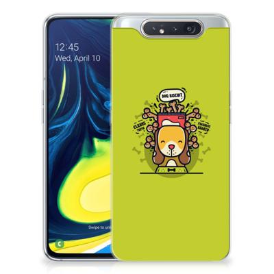 Samsung Galaxy A80 Telefoonhoesje met Naam Doggy Biscuit Samsung Galaxy A80 Telefoonhoesje met Naam Doggy Biscuit