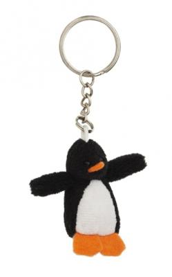 Nature planet pinguin sleutelhanger - 2x - 6 cm - Pluche - knuffel - knuffeldieren