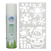 Kerst sfeer raamsjablonen met spuitsneeuw - Mix van 9 stuks - 47 x 24 cm - raamdecoratie