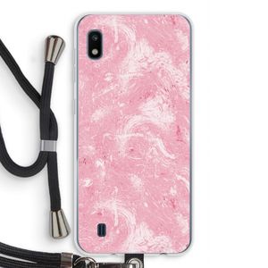 Abstract Painting Pink: Samsung Galaxy A10 Transparant Hoesje met koord