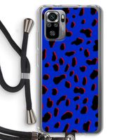 Blue Leopard: Xiaomi Redmi Note 10S Transparant Hoesje met koord