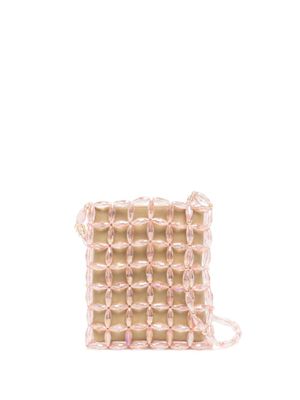 0711 sac porté épaule Liv à ornements de perles - Rose