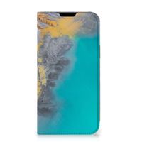 Apple iPhone 14 Plus Standcase Marble Blue Gold