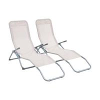 sweeek - Set van 2 verstelbare tuinstoelen - Levito