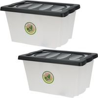 4x Stuks Opberg boxen/dozen - kunststof - 20 liter - 43 x 33 x 24 cm