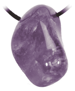 Amethist Trommelsteen Hanger Geboord