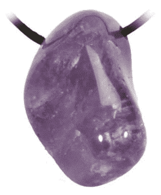 Amethist Trommelsteen Hanger Geboord
