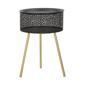 Mauro Ferretti Blacky Zwart en goud metalen tafel