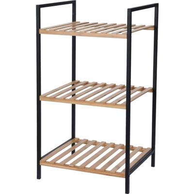 Badkamerkastje - 3-laags - bamboe - 39 x 32 x 70 cm - vochtbestendig