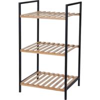 Badkamerkastje - 3-laags - bamboe - 39 x 32 x 70 cm - vochtbestendig