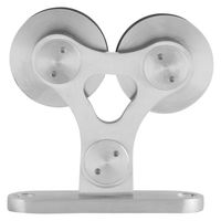 Losse schuifdeurhanger Twin RVS