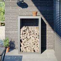 VidaXL Haardhoutrek 60x40x100 cm roestvrij staal