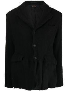 Comme Des Garçons blazer boutonné à fini feutré - Noir