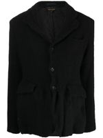 Comme Des Garçons blazer boutonné à fini feutré - Noir - thumbnail