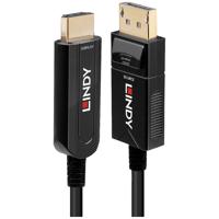 LINDY 38494 DisplayPort-kabel DisplayPort / HDMI / Glasvezel Adapterkabel DisplayPort-stekker, HDMI-A-stekker 50.00 m Zwart Ultra HD-HDMI - thumbnail