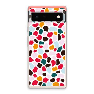 Colored Giraffe: Google Pixel 6 Transparant Hoesje
