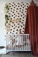 Behang Leopard Rol Bordeaux Nude