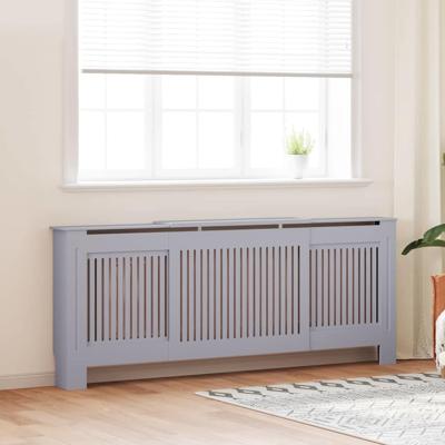 Radiatorafdekking 2 pcs Grijs (142-205) x 20.5 x 81.5 cm