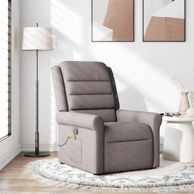 Massagestoel verstelbaar stof taupe