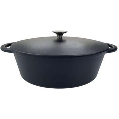 Gietijzeren braadpan - BAUMALU - 336408 - Ovaal 33 cm - Matzwart