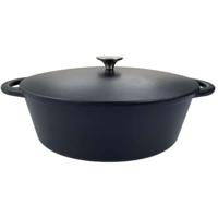 Gietijzeren braadpan - BAUMALU - 336408 - Ovaal 33 cm - Matzwart